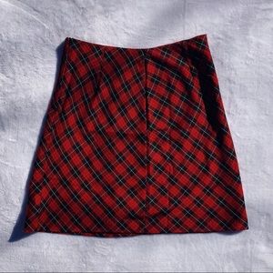 GIORGIO FIORELLI red plaid skirt